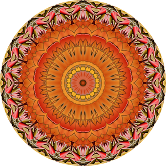 Free Mandala Orange illustration and picture