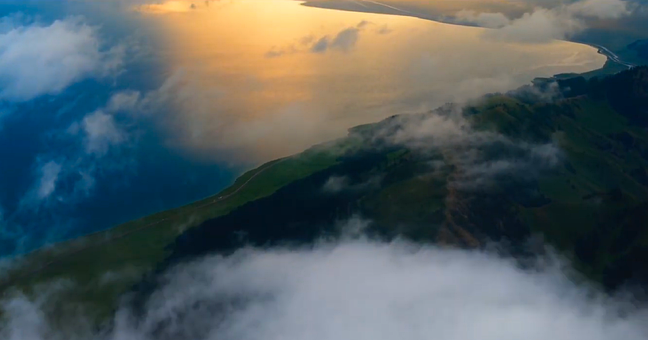 Free Mountain Lake Aerial View photo and picture