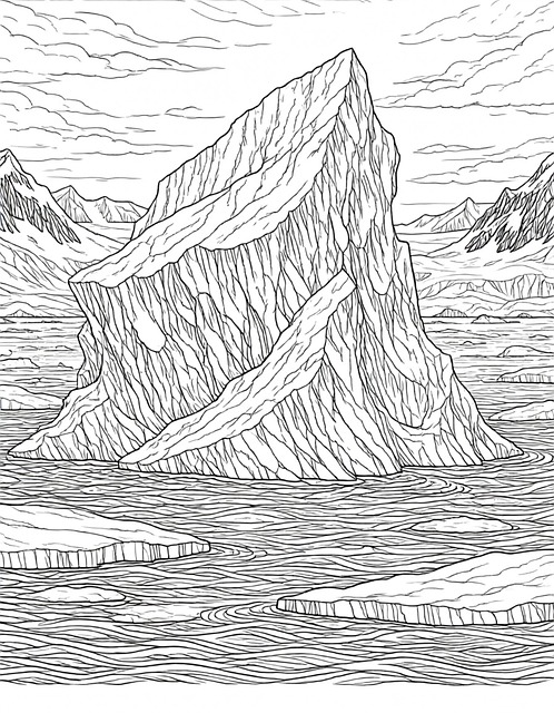 Dibujo Antiestrés, Iceberg