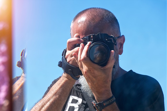 Fotograf, Kamera, Bart, Mann, Fotografie