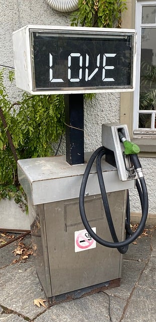 Liebe, Tankstelle, Lustig, Vintage