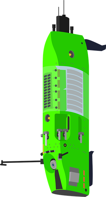 Free submarine underwater dive vector