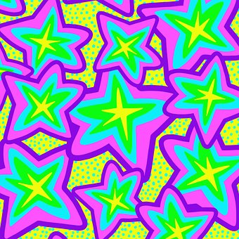 Estrelas, Padrão, Decorativo