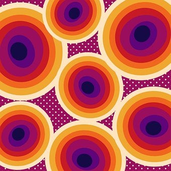 Círculos, Padrão, Retrô, Abstrato