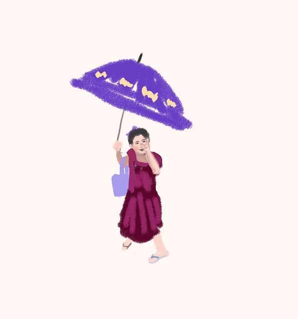 Free Hand-Painted Umbrella illustration and picture