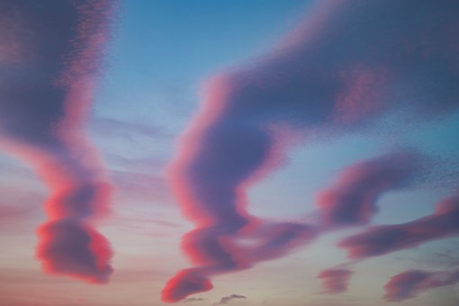Wolken, Sonnenuntergang, Rosa