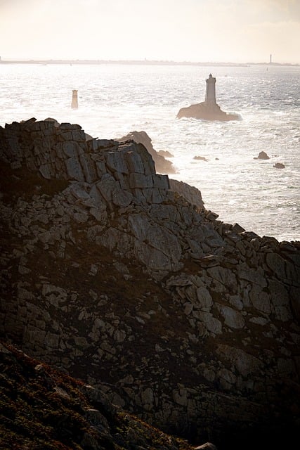 Søfyrtårn, Klippe, Solnedgang