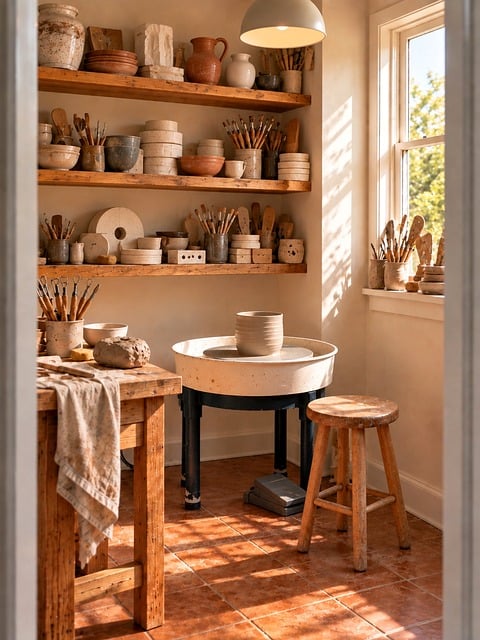 Free Ceramics Studio Pottery Wheel illustration and picture
