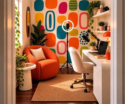 Free Home Studio Colorful Interior photo and picture