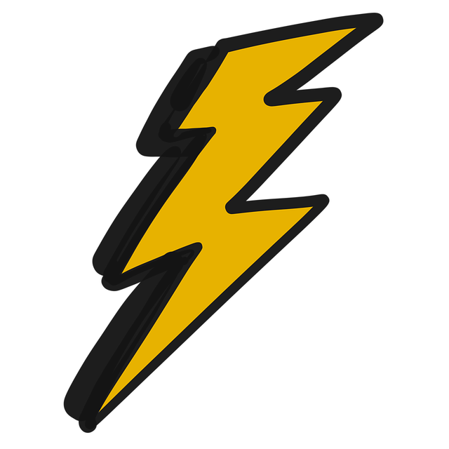Free lightning thunder line illustration