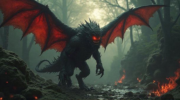 Free Dragon Forest illustration and picture