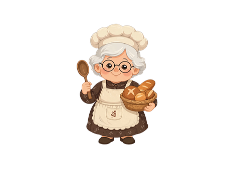 Vovó, Cozinhar, Desenho Animado