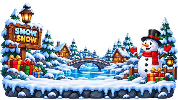 Free Snowman Winter Landscape illustration and picture