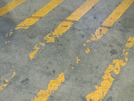 Textură, Beton, Dungi Galbene, Fundal
