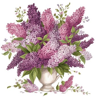 Syrener, Buket, Blomsterarrangement