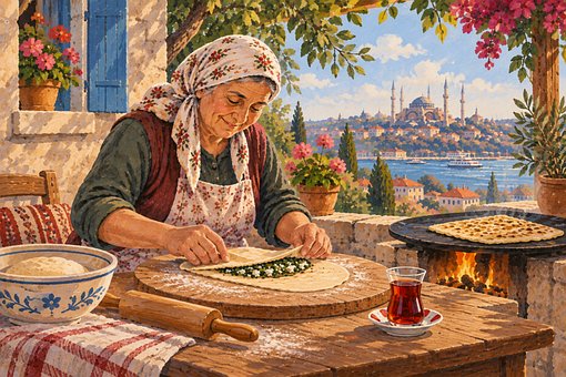 Gözleme, Comida Turca, Abuela