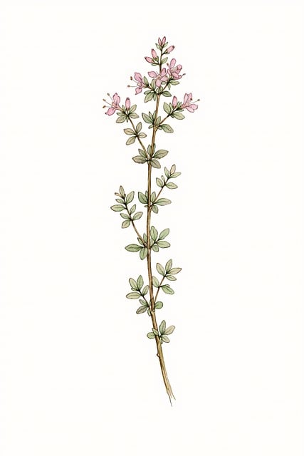 Botánico, Planta, Flor, Acuarela