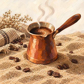 Café, Café Turco, Cezve, Olla De Cobre