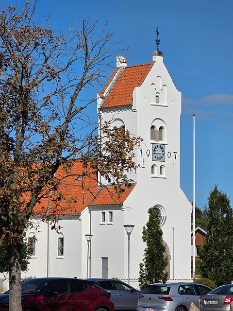 Kostel, Hodiny, Strom, Architektura
