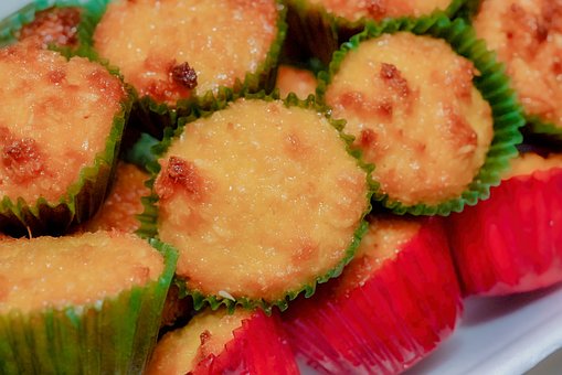 Dessert, Kaker, Godteri, Kokos, Bakt