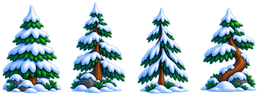 Free Snow Tree Winter Tree illustration and picture