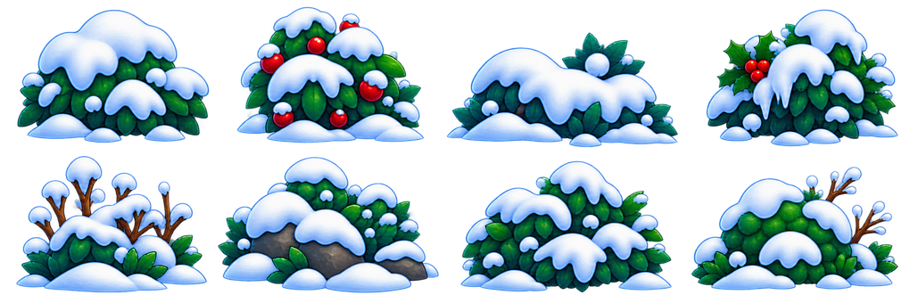 Free Snow Bush Winter illustration and picture