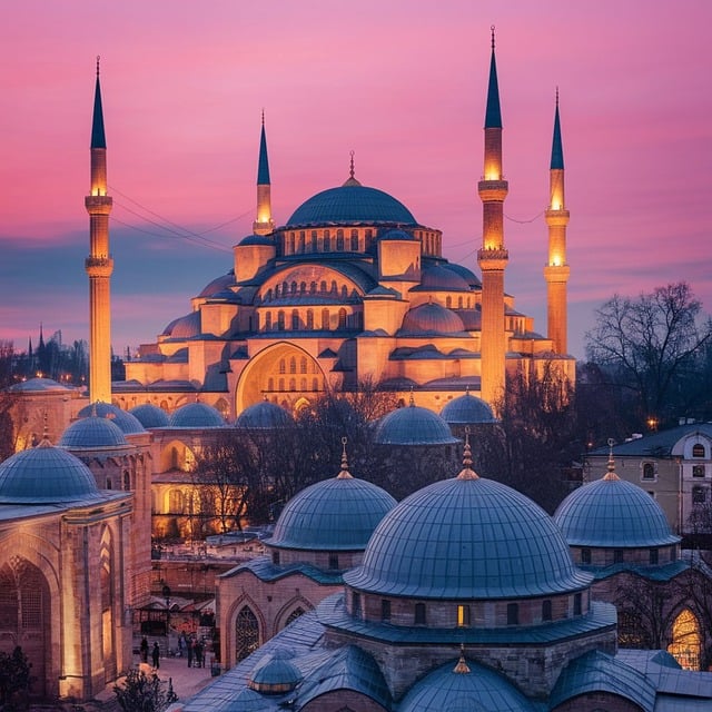 Free mosque architecture minarets illustration