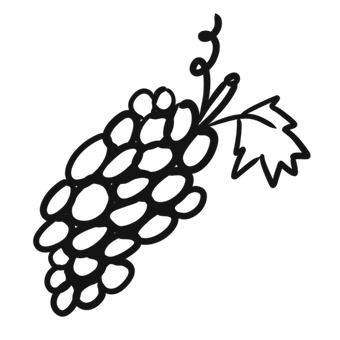 Fructe, Struguri, Alb-Negru, Simbol