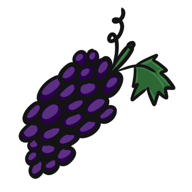 Free grapes cartoon fruit illustration