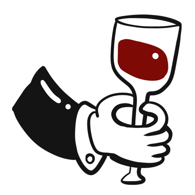 Free red wine glass holding illustration