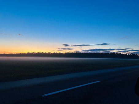 Zonsondergang, Natuur, Lucht, Schemering