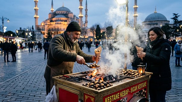 Estambul, Vendedor Callejero, Castaña