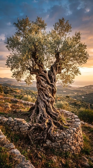 Olivenbaum, Antik, Verwirrt, Mediterran