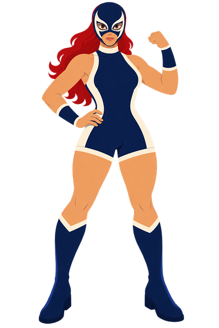 Free female wrestler masked wrestler lucha libre vector