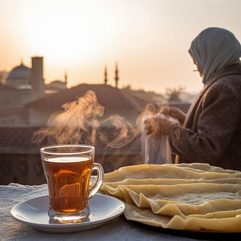 Turquia, Chá, Café Da Manhã, Islã, Vapor