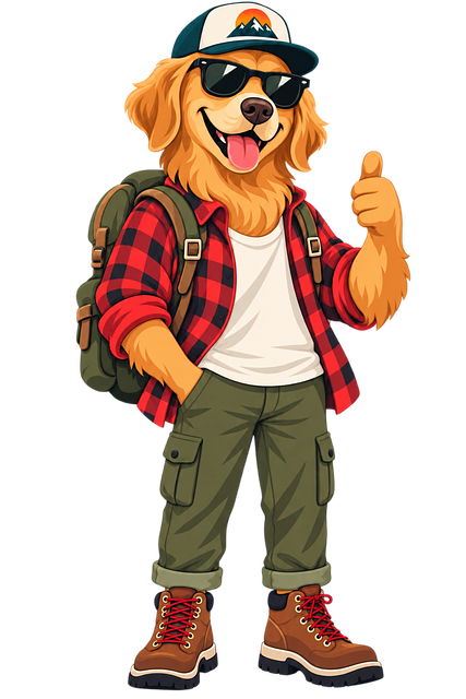 Golden Retriever, Senderismo, Mochila