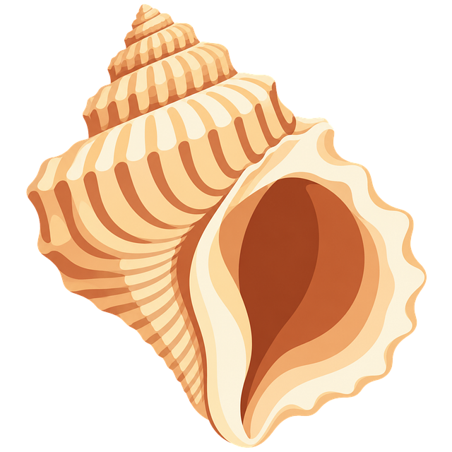 Free seashell spiral natural pattern vector