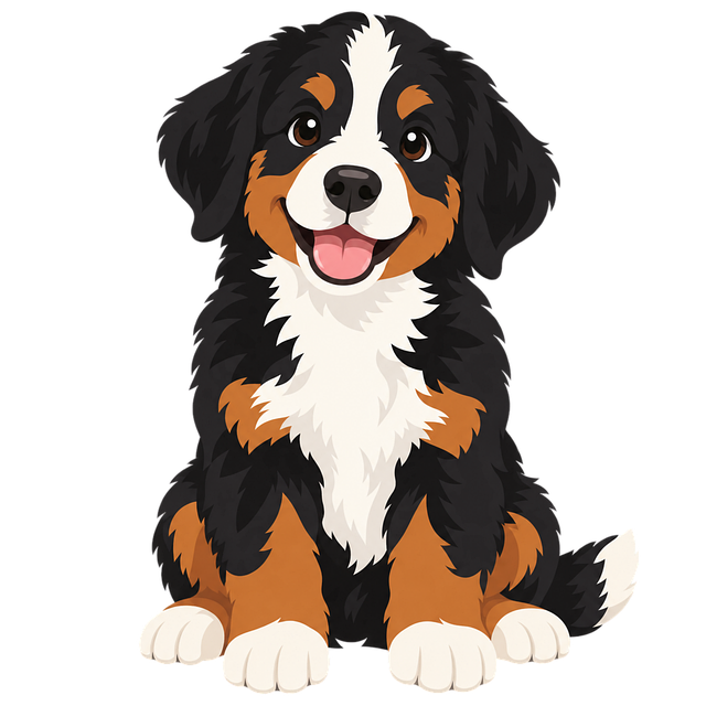 Free bernese mountain dog puppy cute vector
