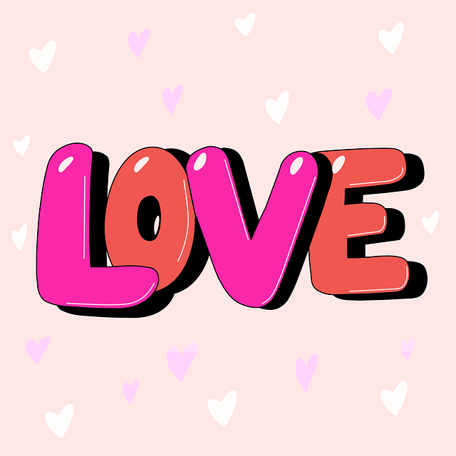 Free Love Text illustration and picture