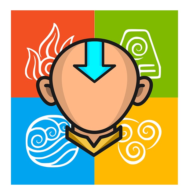 Avatar, Cartoon, Hoofd, Vuur, Water