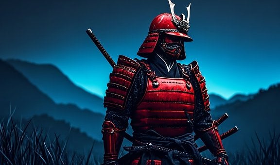 Samurai, Krijger, Katana, Zwaard, Japans