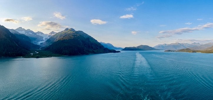 Meer, Berge, Natur, Ruhig, Horizont