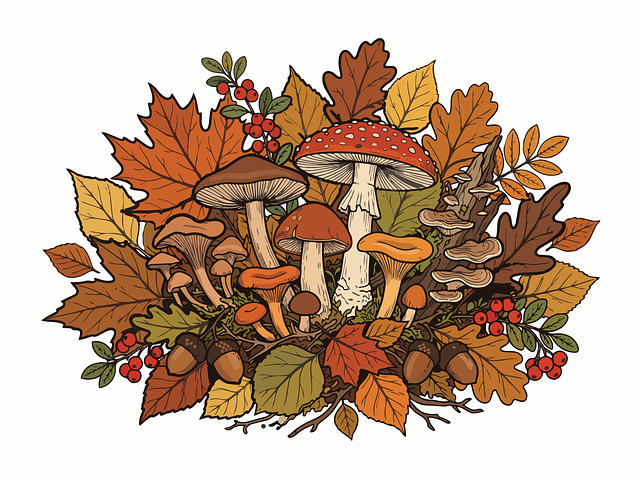 Sopp, Høst, Blader, Skog, Natur