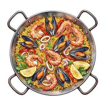 Free Paella Shrimp vector and picture