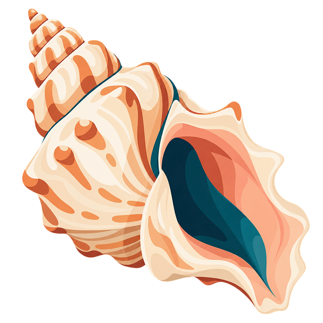 Free conch marine life ocean vector