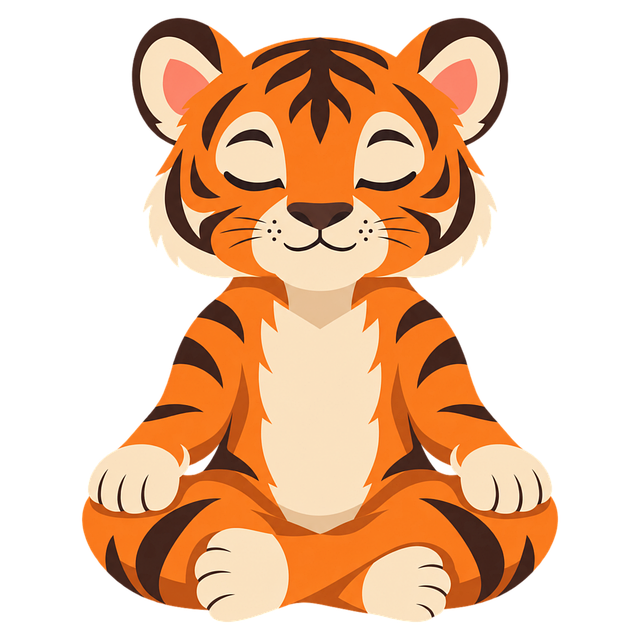 Free Tiger Meditation vector and picture