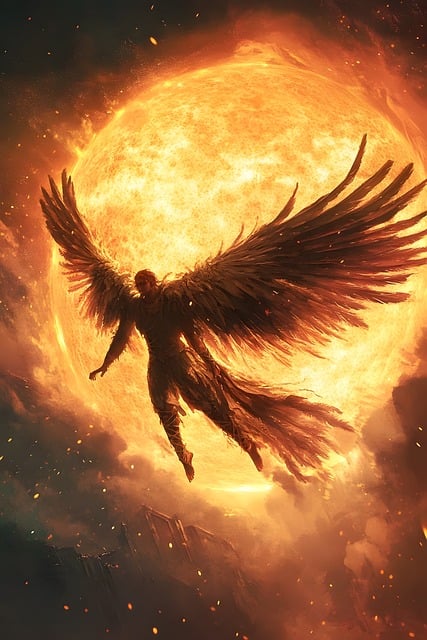 Ikaros, Vinger, Fjer, Sol, Lysende