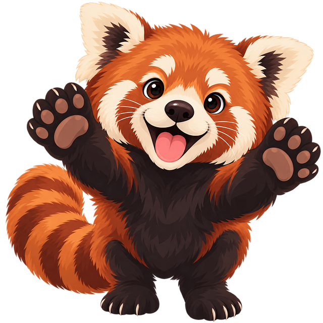 Free red panda cute animal vector