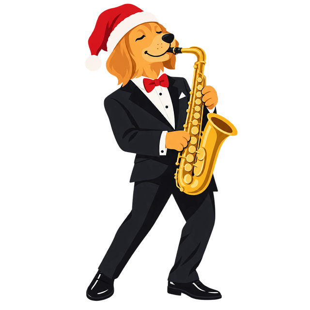 Golden Retriever, Julehund, Saxofonist