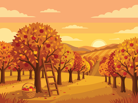 Free Apple Orchard vector and picture